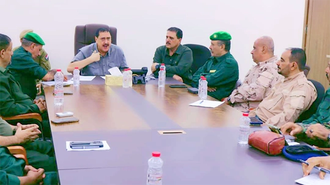 ​اللواء الشعيبي يترأس اجتماعاً أمنياً لمناقشة جهود تعزيز أداء مراكز الشرطة بالعاصمة عدن